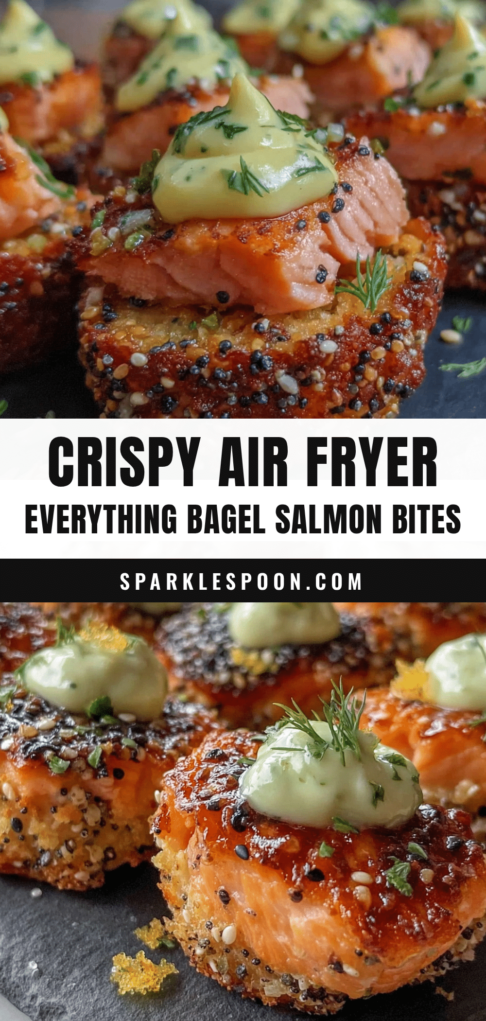 air fryer everything bagel salmon bites recipe