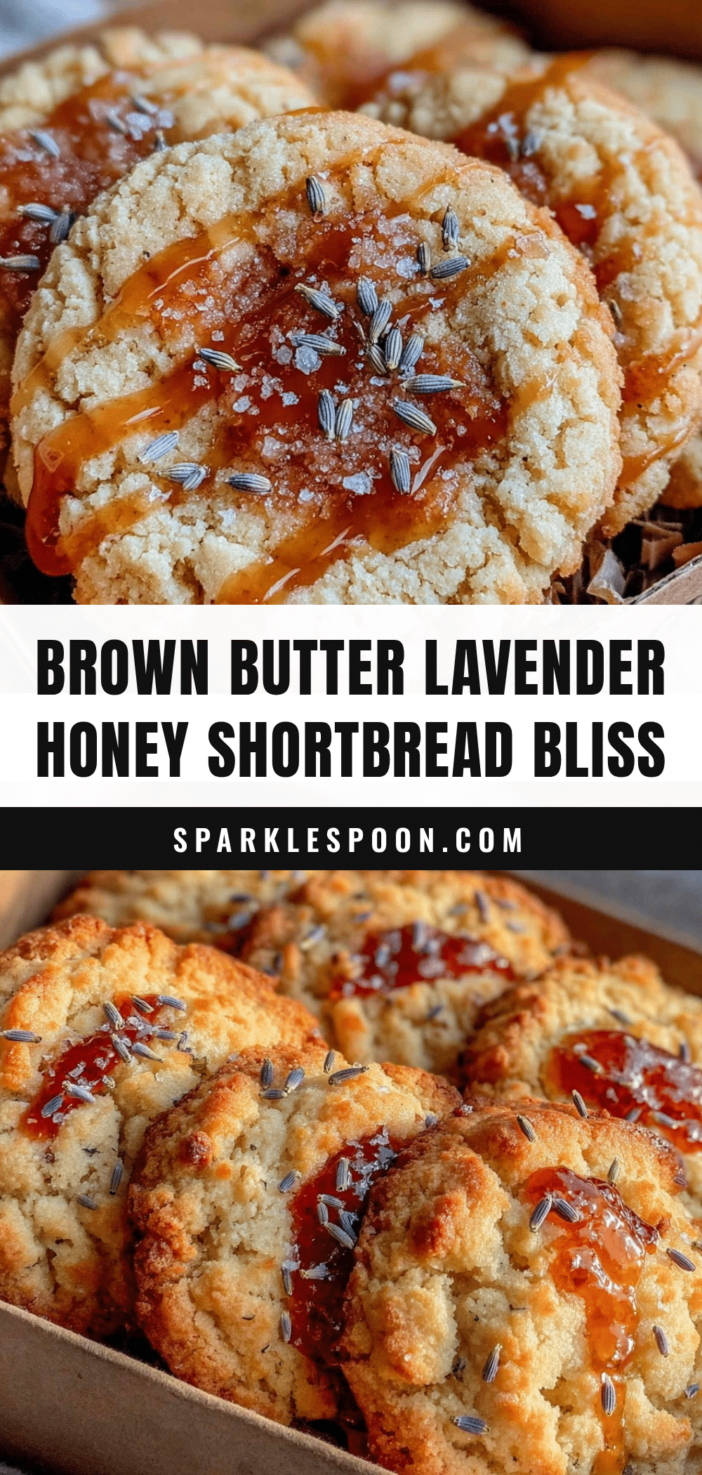 brown butter lavender honey shortbread cookies recipe