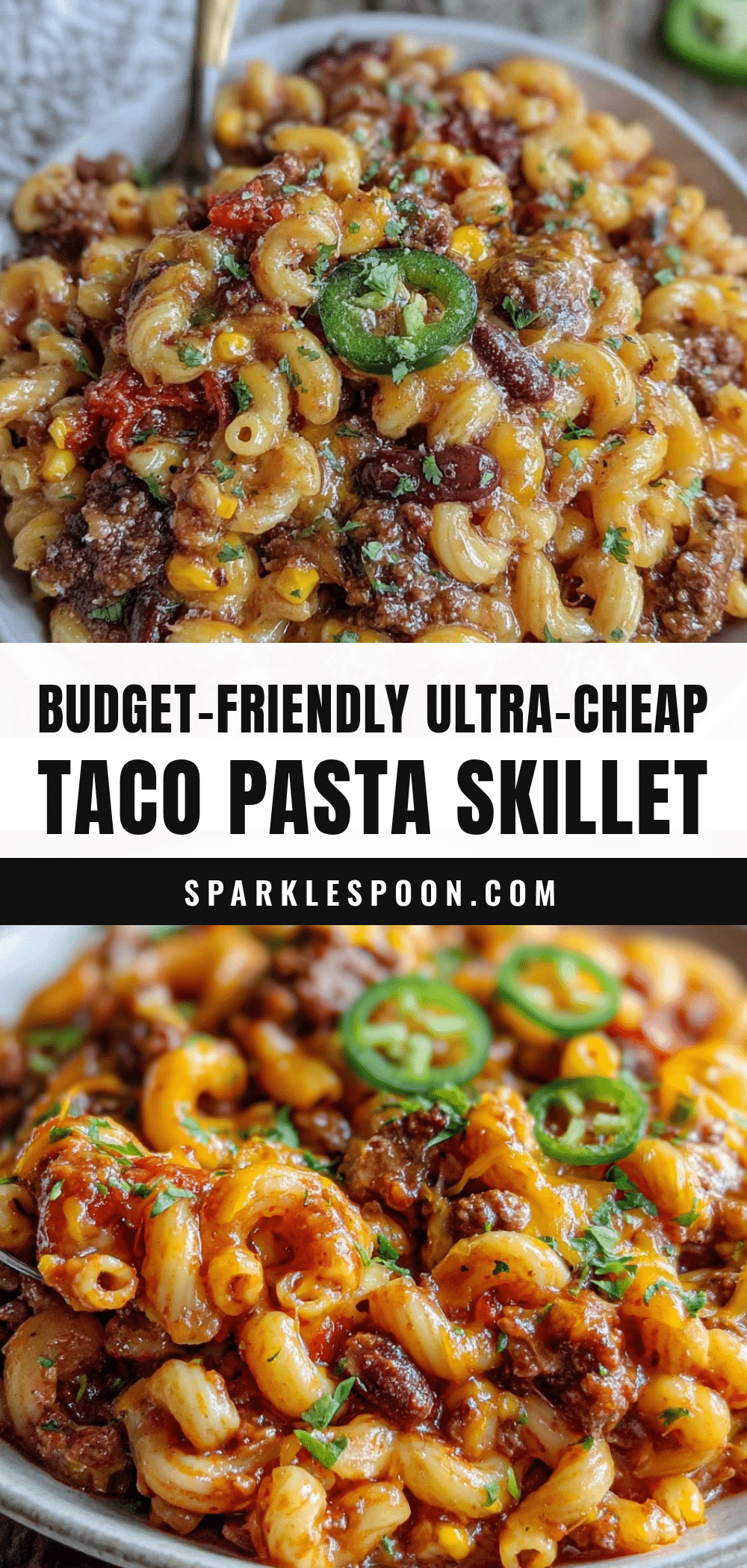 budget-friendly taco pasta skillet recipe
