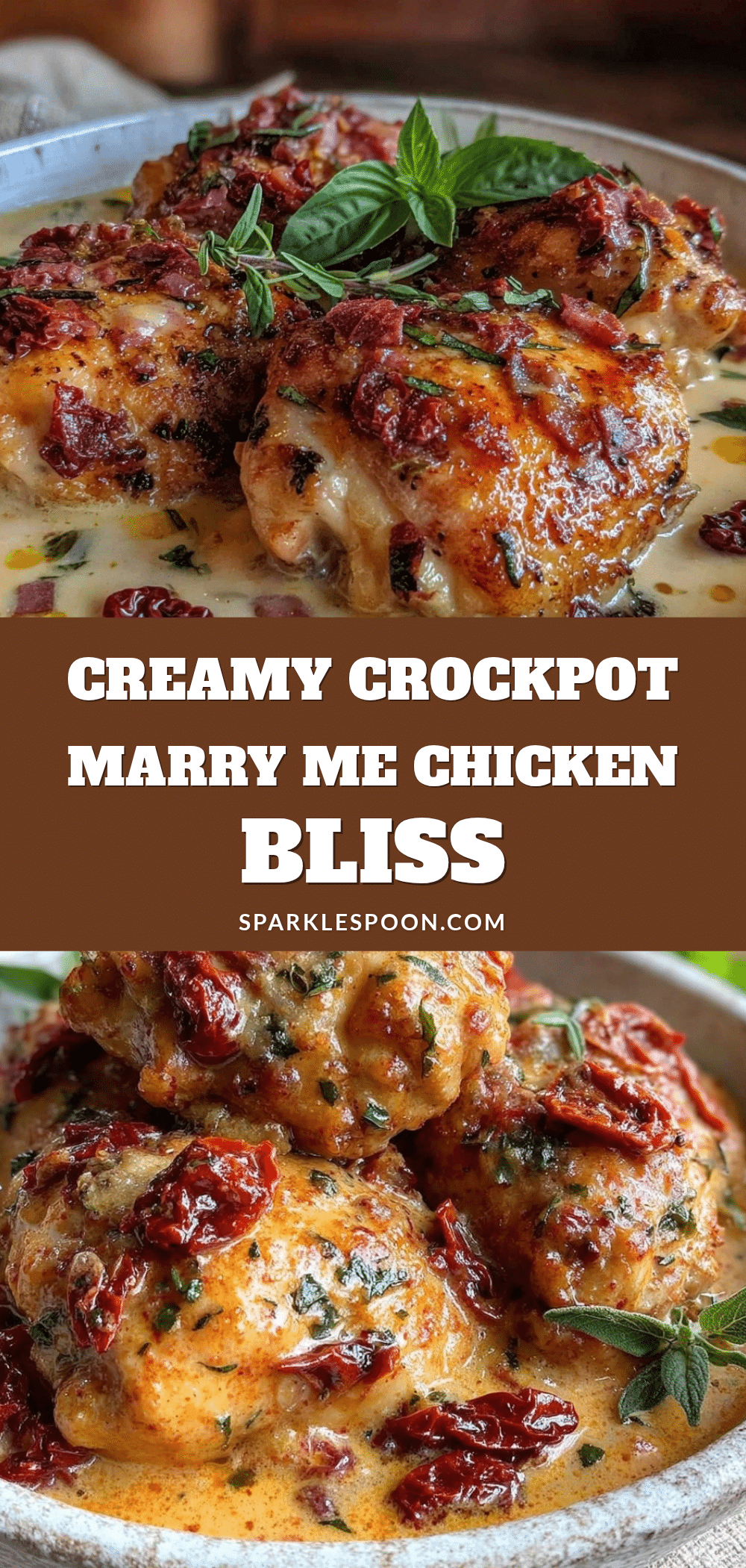 creamy crockpot marry me chicken recipe