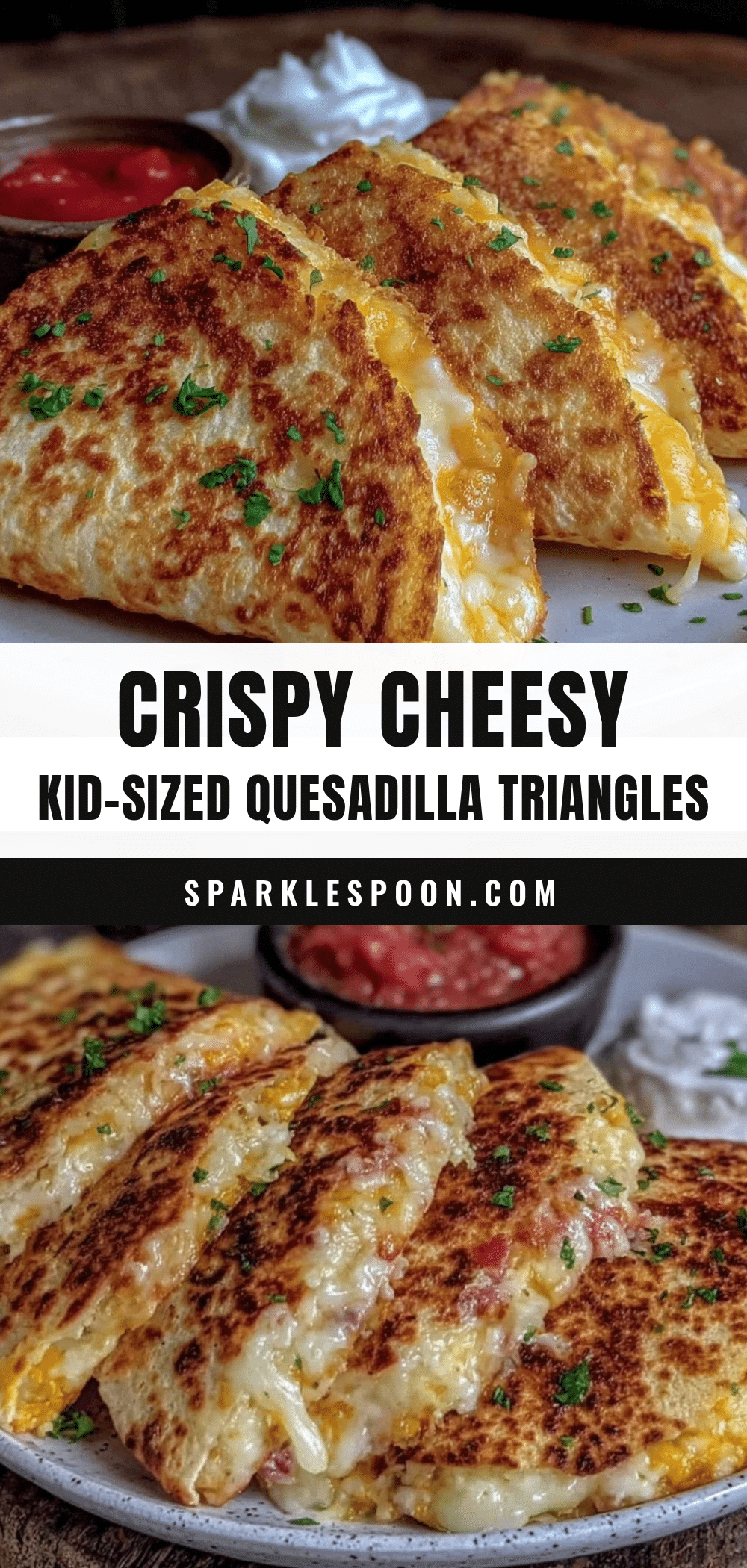 crispy cheese quesadilla triangles recipe