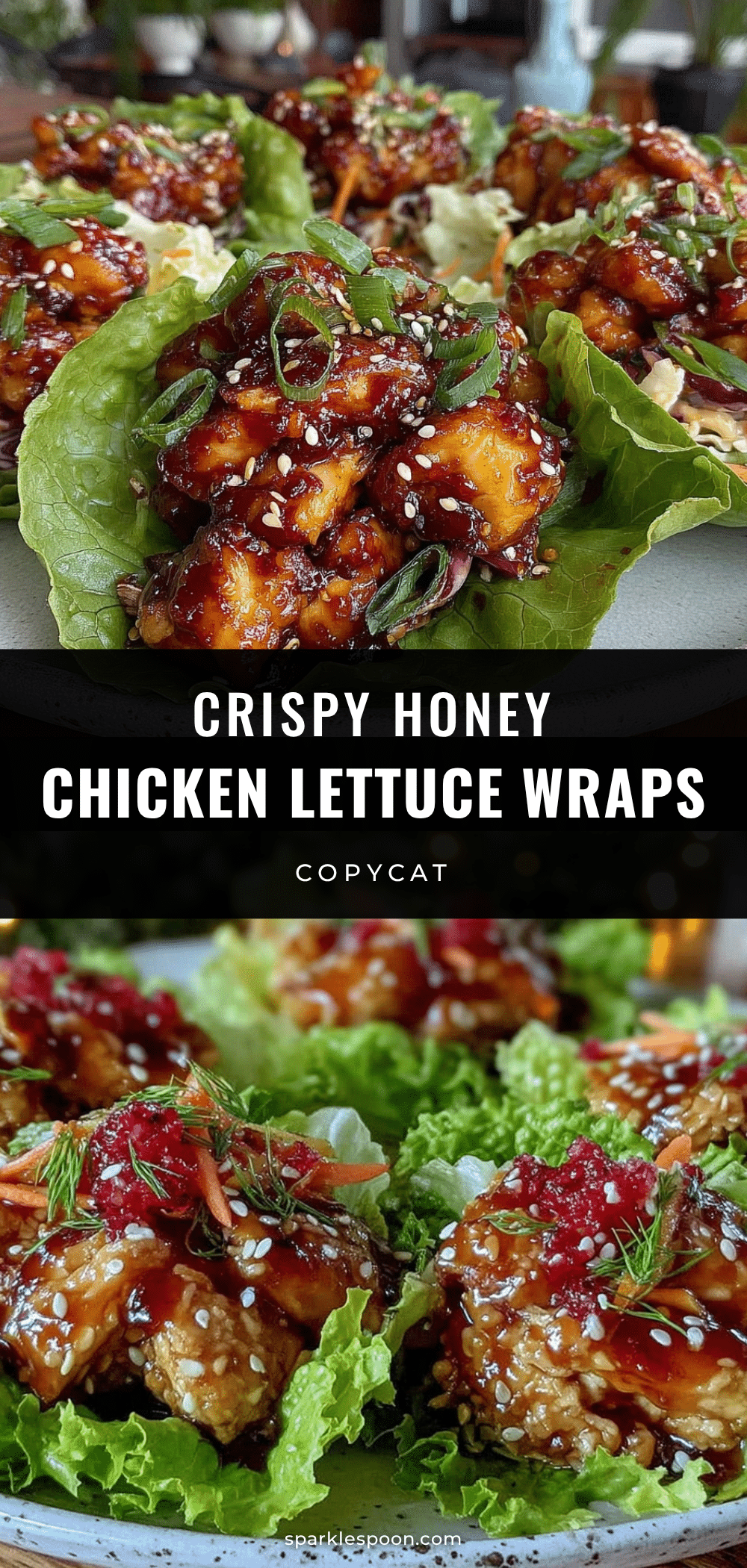 crispy honey chicken lettuce wraps recipe