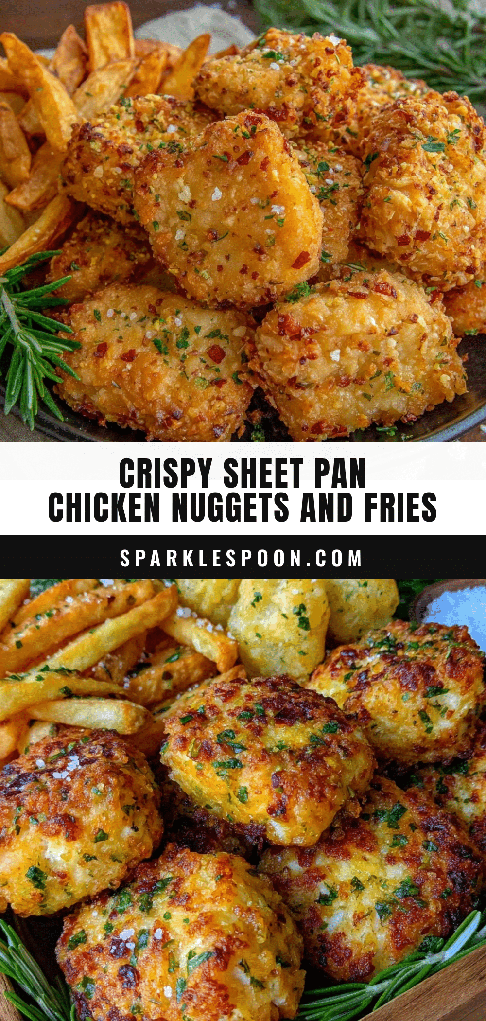 crispy sheet pan chicken nuggets and fries recipe