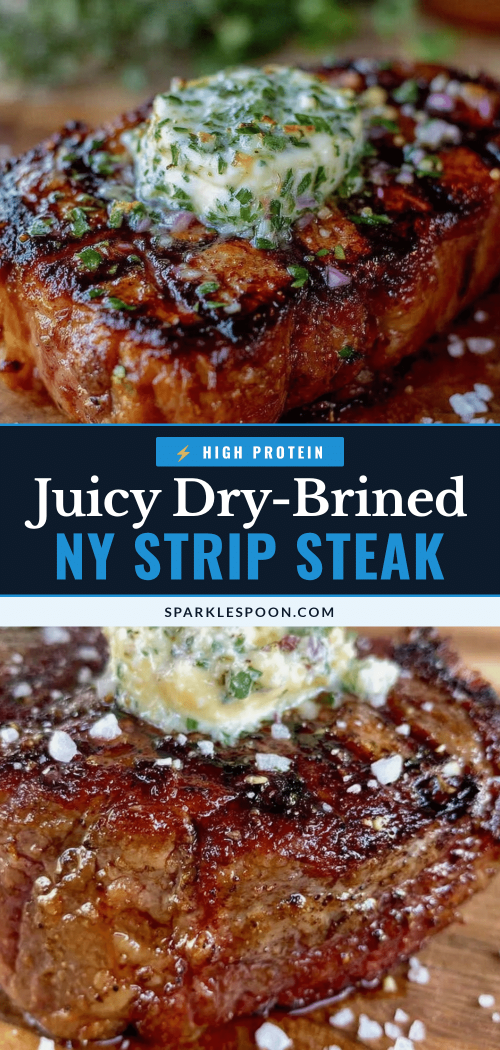 dry-brined New York strip steak recipe