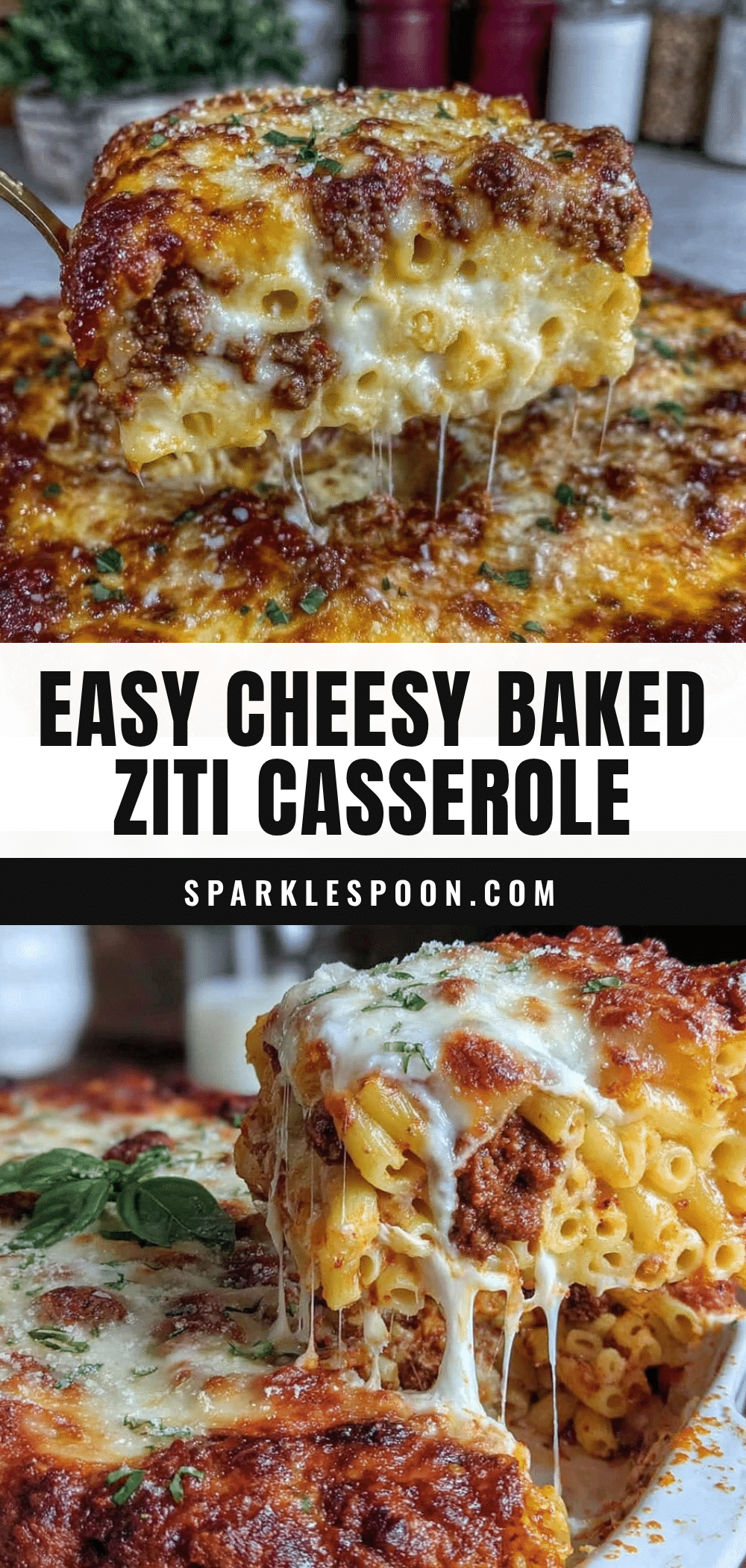easy cheesy baked ziti casserole recipe