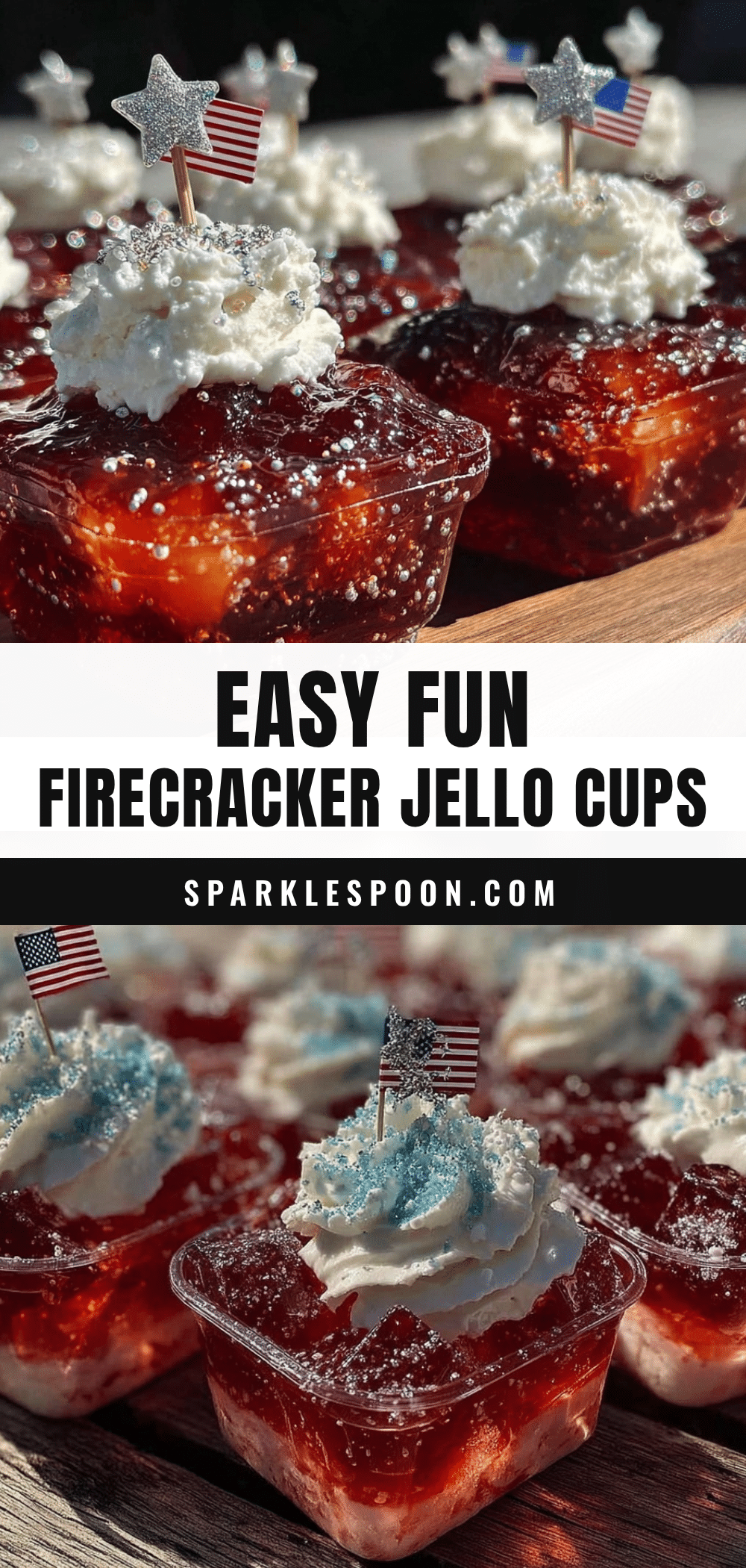 Easy Firecracker Jello Cups recipe
