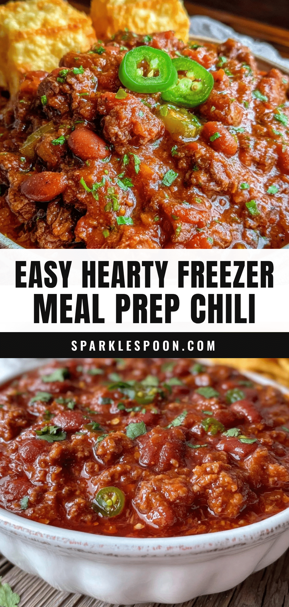 easy hearty freezer meal prep chili recipe