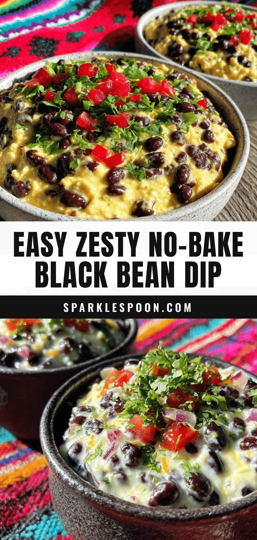 Easy Zesty No-Bake Black Bean Dip recipe