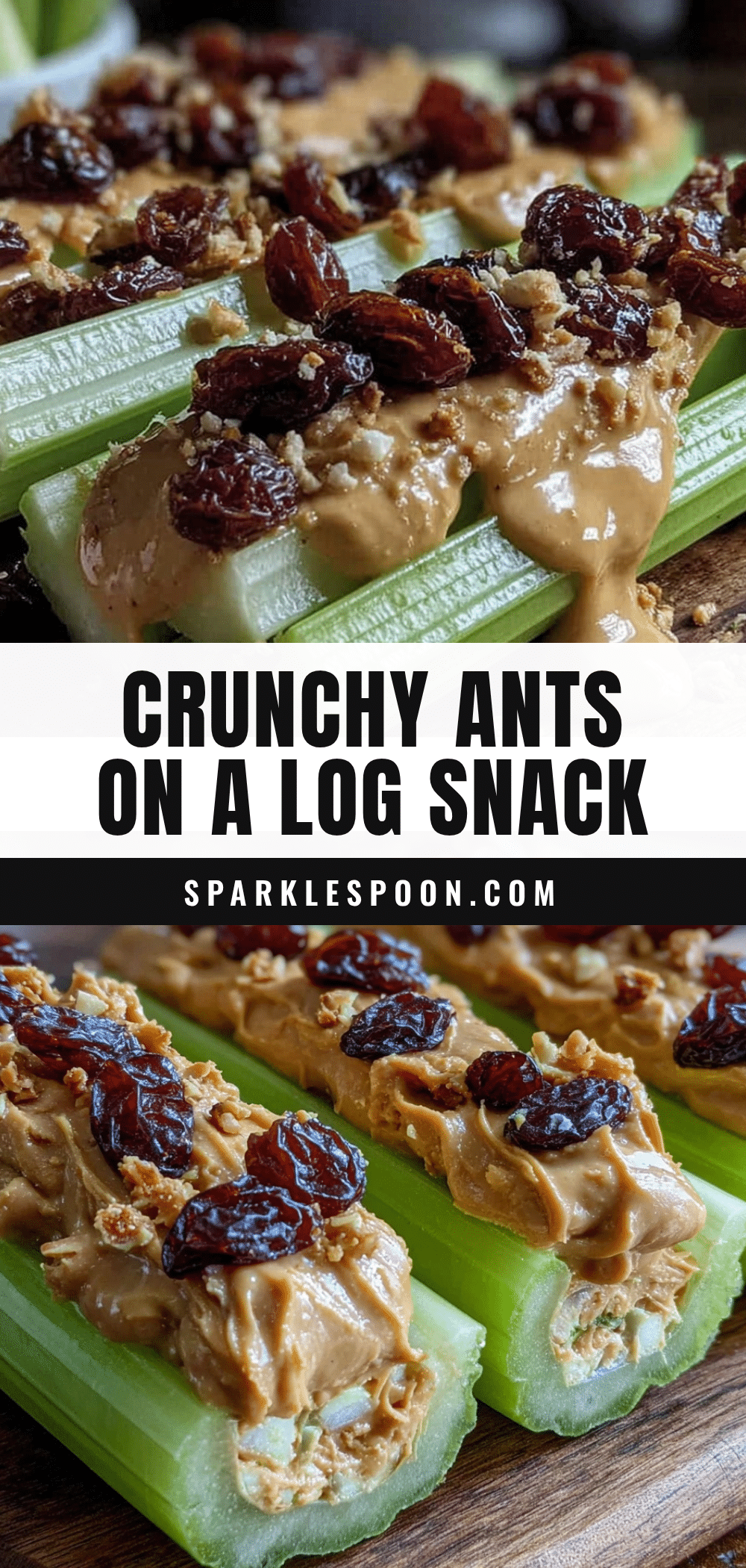 fresh ants on a log snack recipe