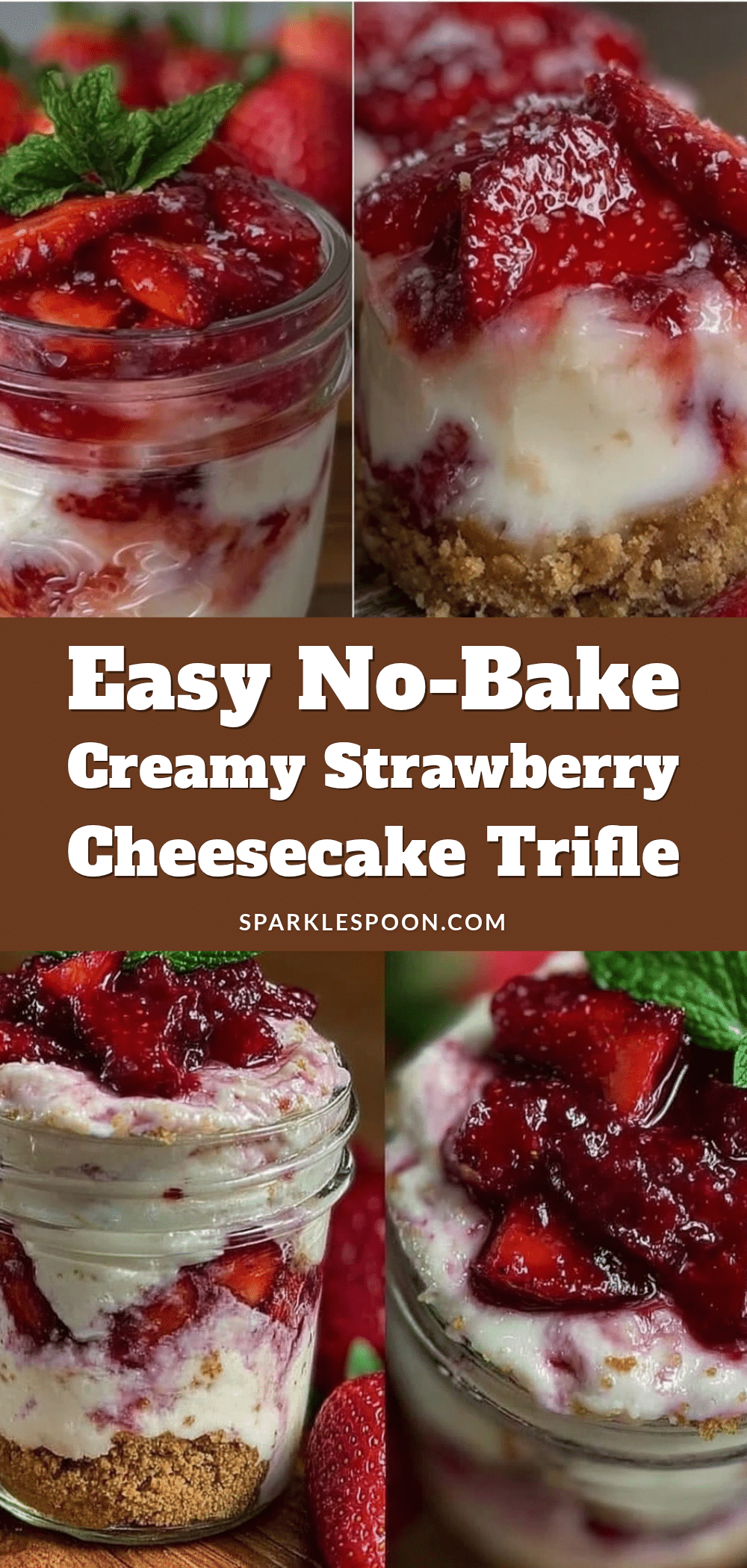 no bake strawberry cheesecake trifle recipe