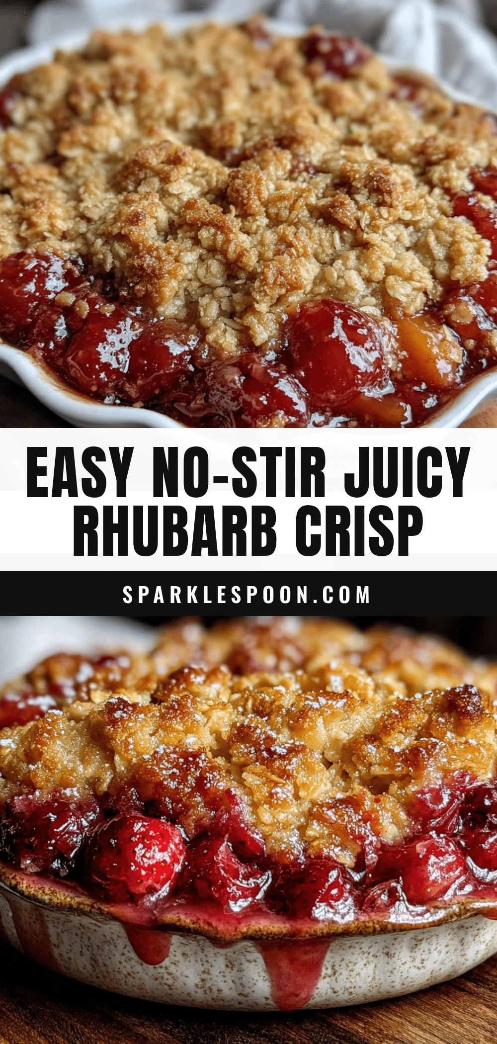 no-stir rhubarb crisp recipe