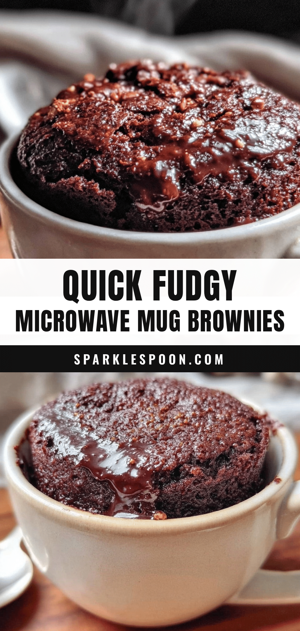 quick fudgy microwave brownies in a mug recipe