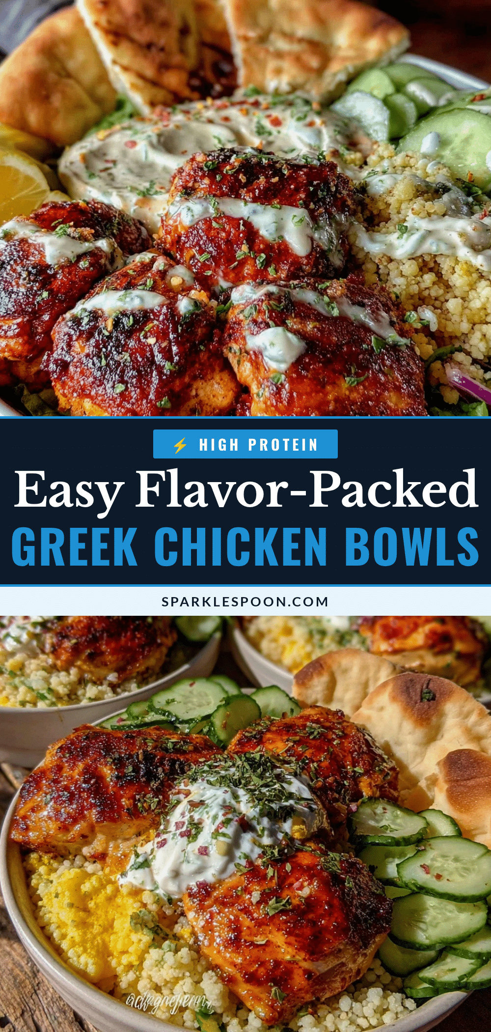 sheet pan greek chicken bowls recipe