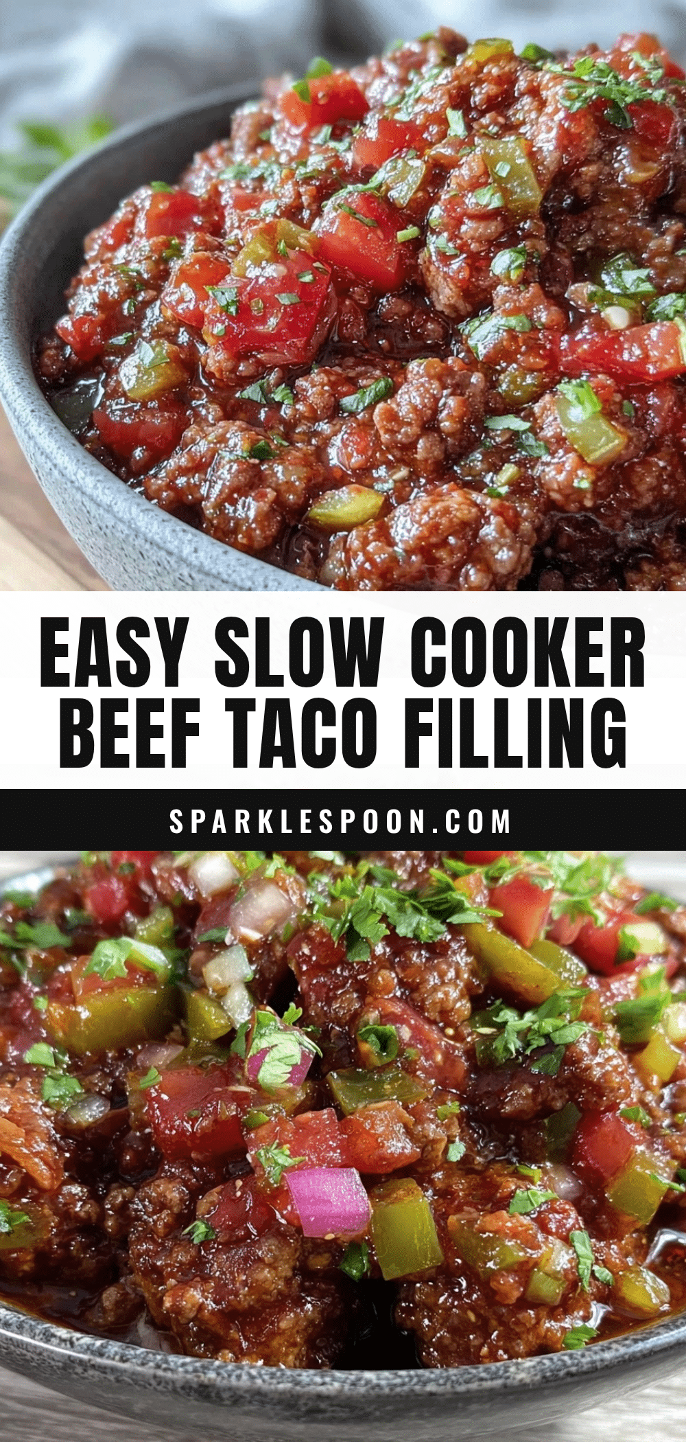slow cooker ground beef taco filling recipe