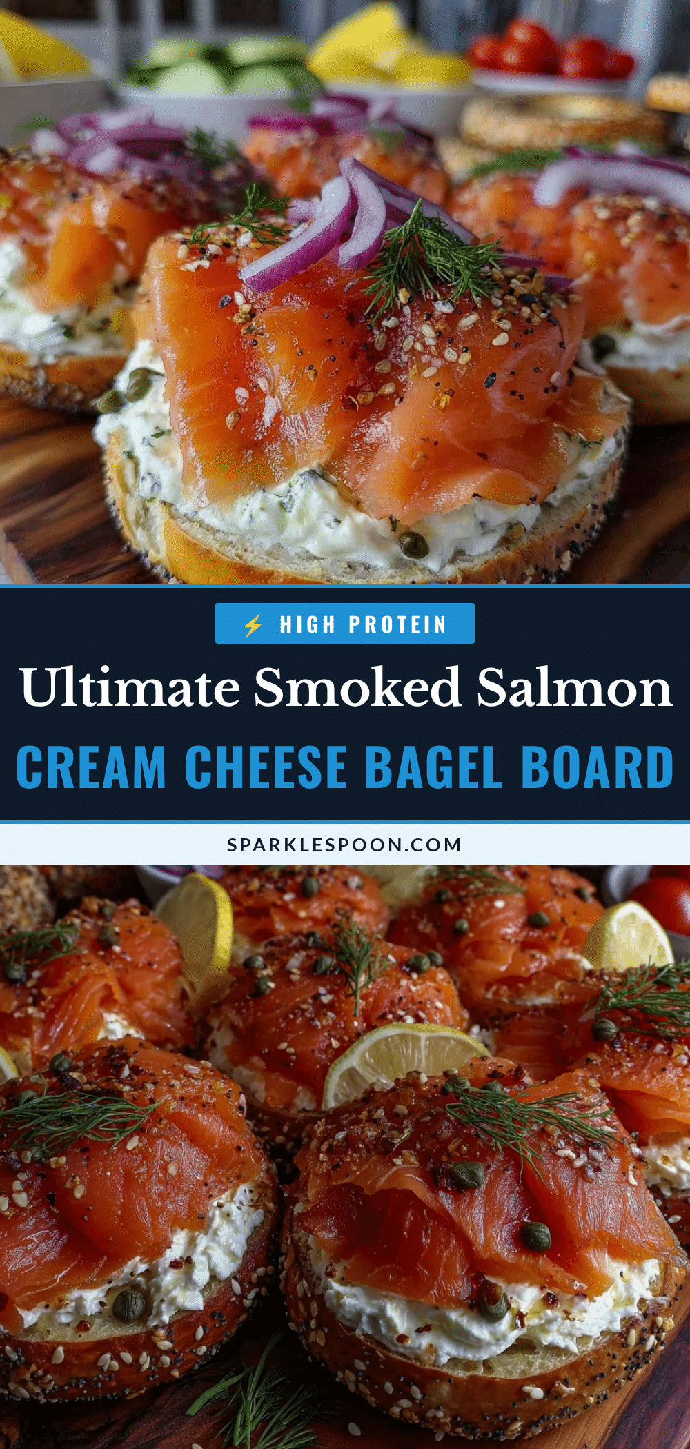 smoked salmon and cream cheese everything bagel board recipe