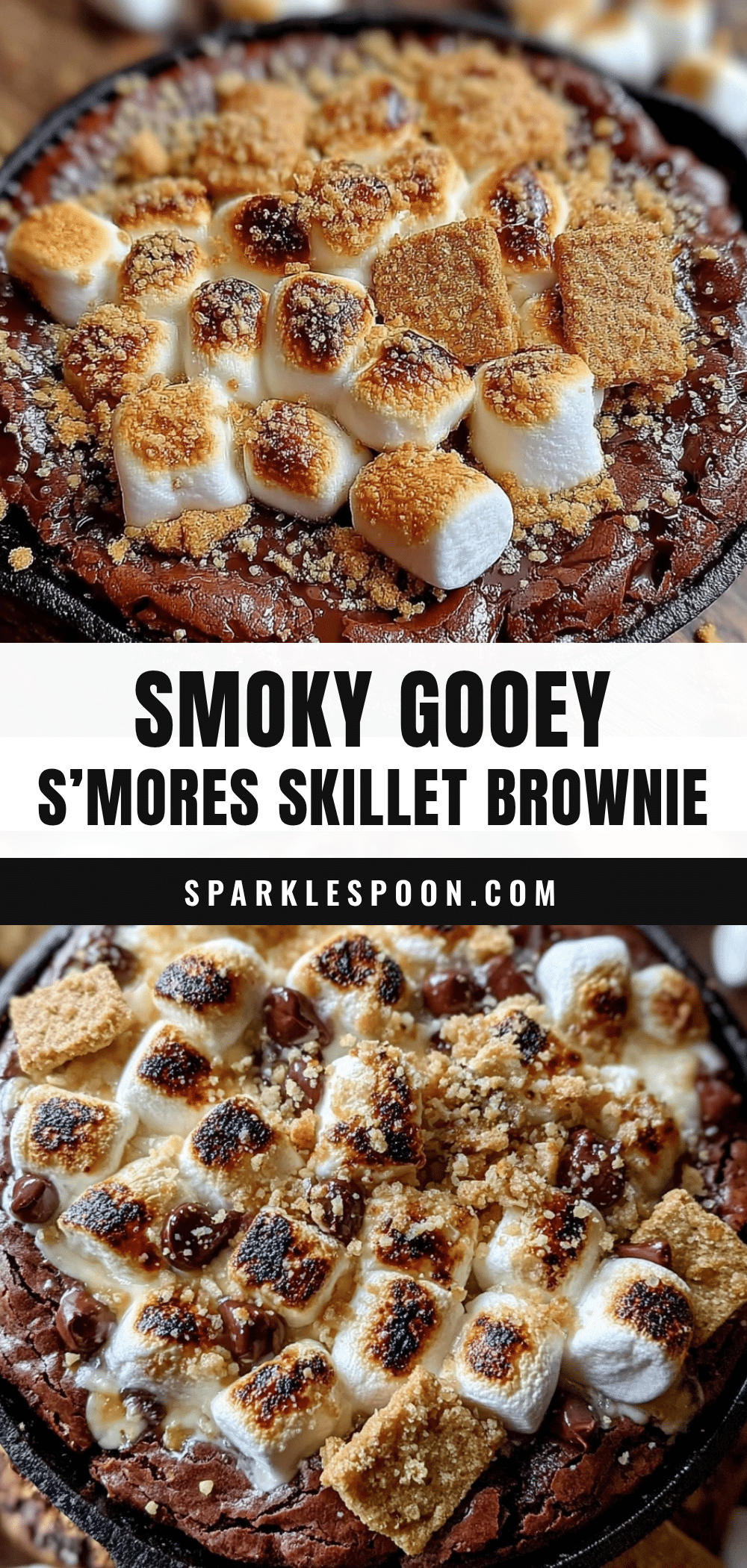 smoked smores skillet brownie recipe