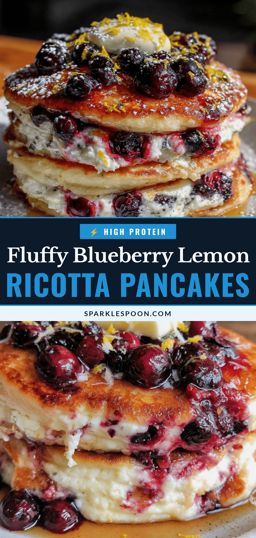 blueberry lemon ricotta pancakes recipe