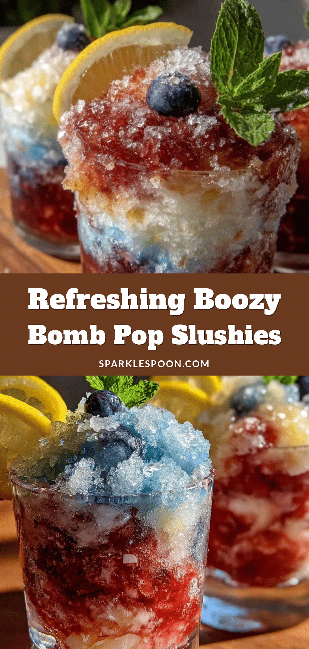 boozy bomb pop slushies recipe
