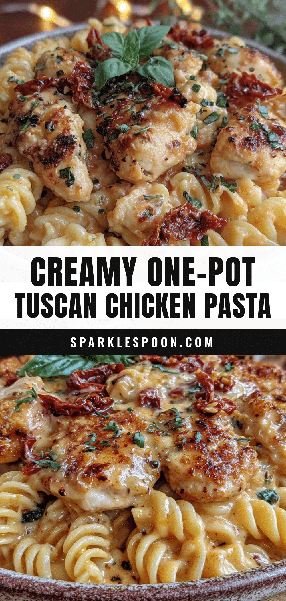 creamy one-pot tuscan chicken pasta recipe