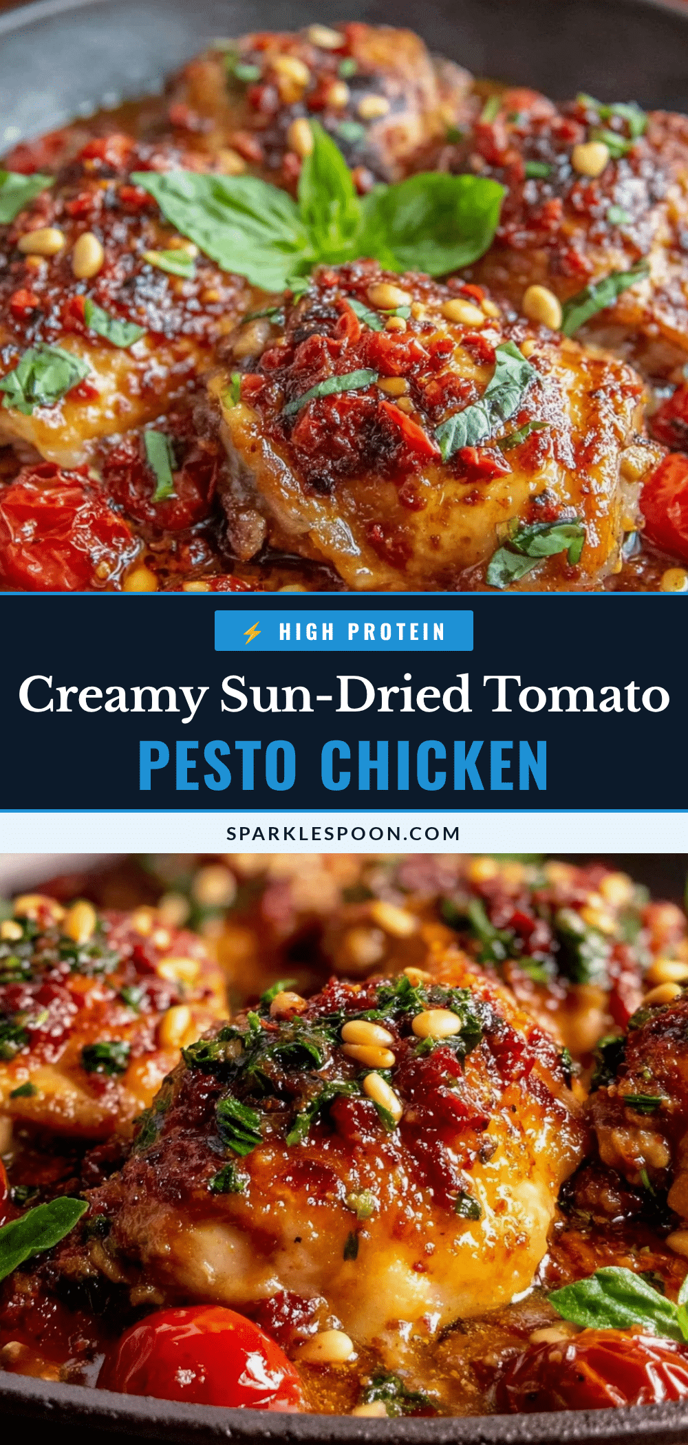 creamy sun-dried tomato pesto chicken recipe