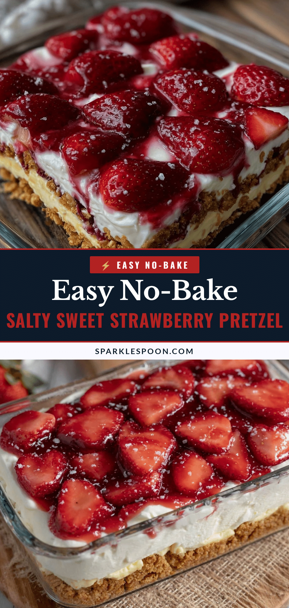 easy no-bake strawberry pretzel dessert recipe