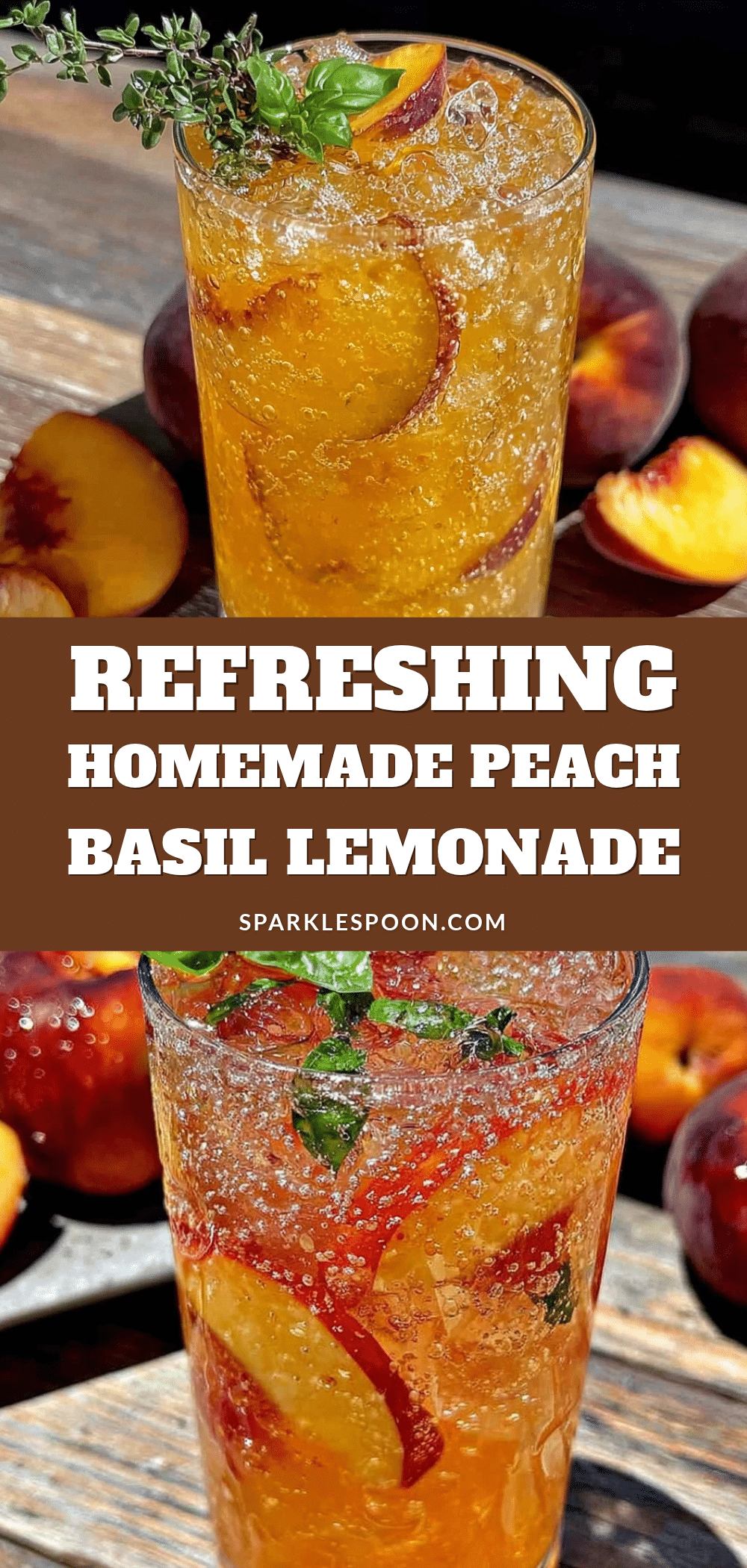 fresh peach basil lemonade recipe
