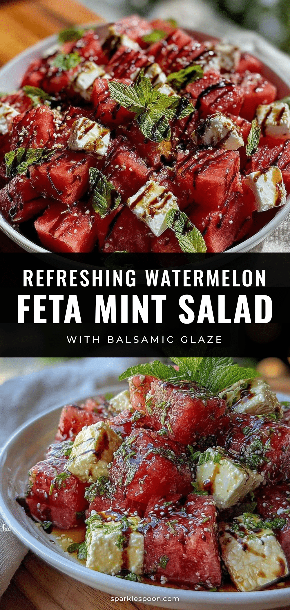 fresh watermelon feta mint salad recipe