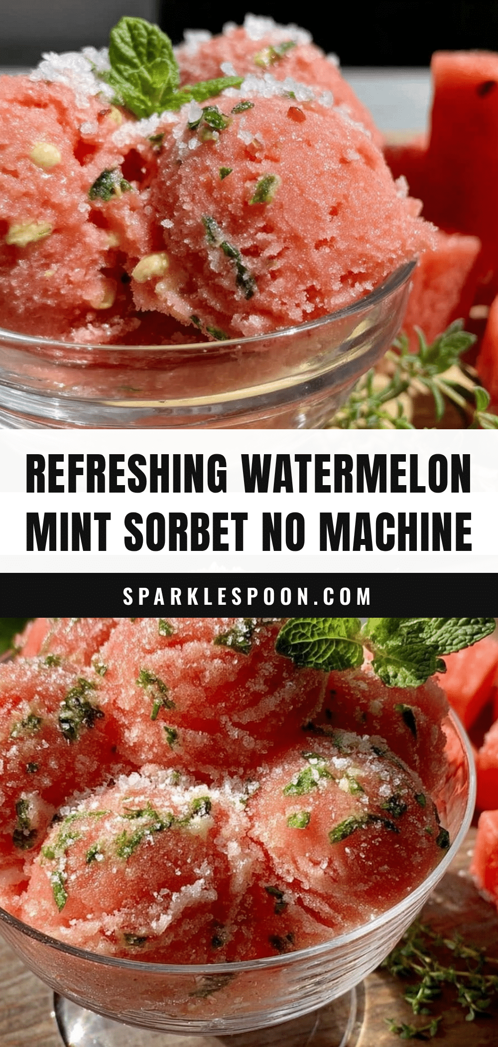 fresh watermelon mint sorbet recipe