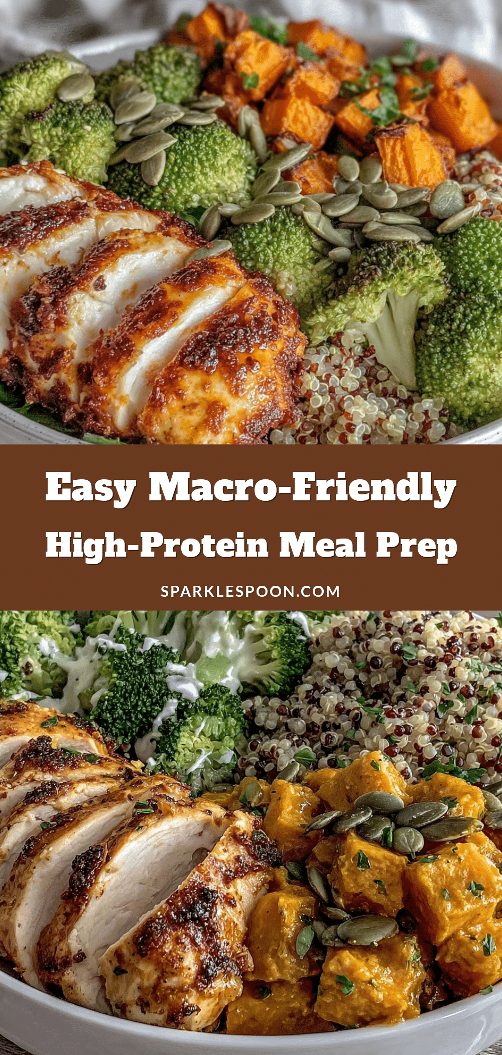 healthy macro-friendly high-protein meal prep bowl recipe