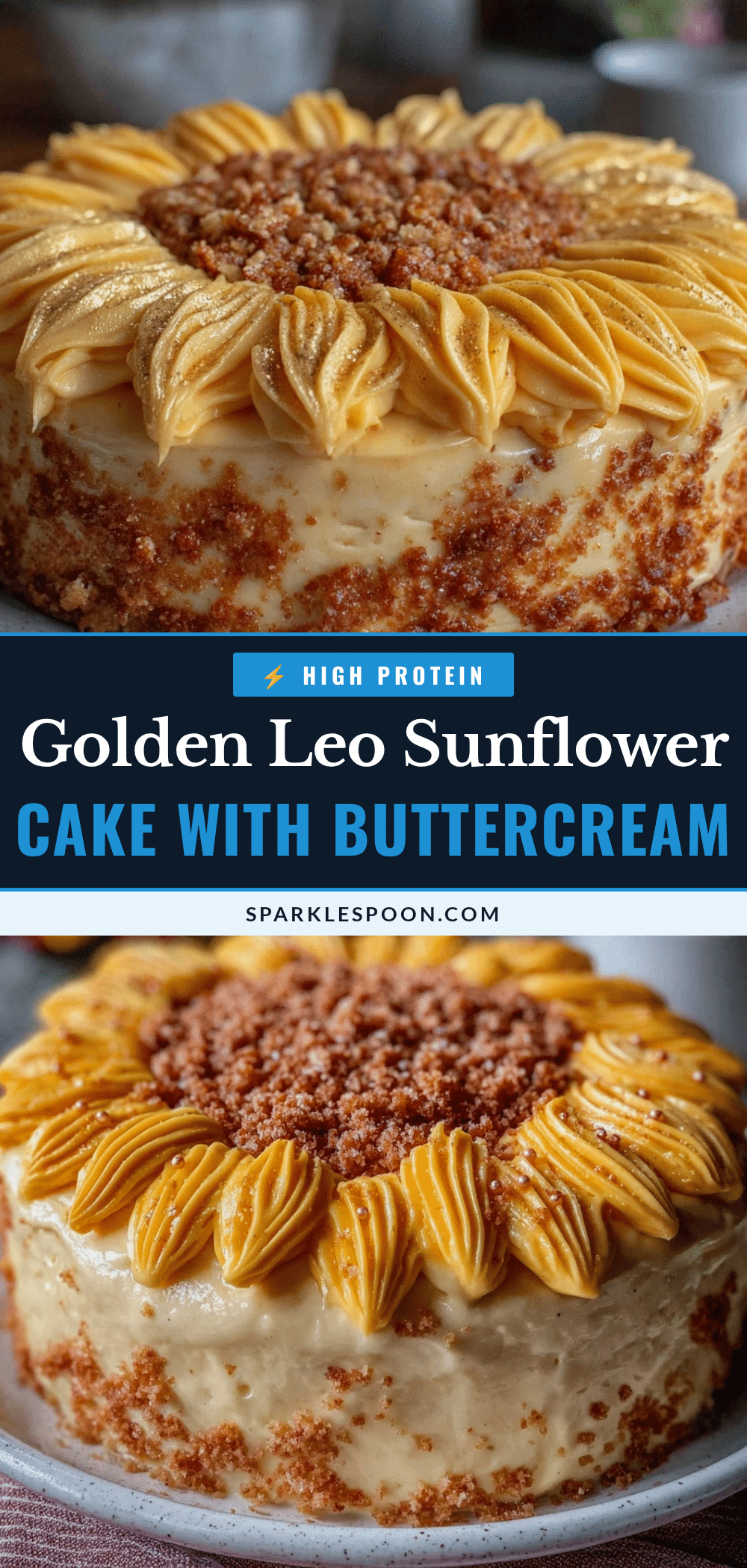 Leo Zodiac Sunflower Cake recipe