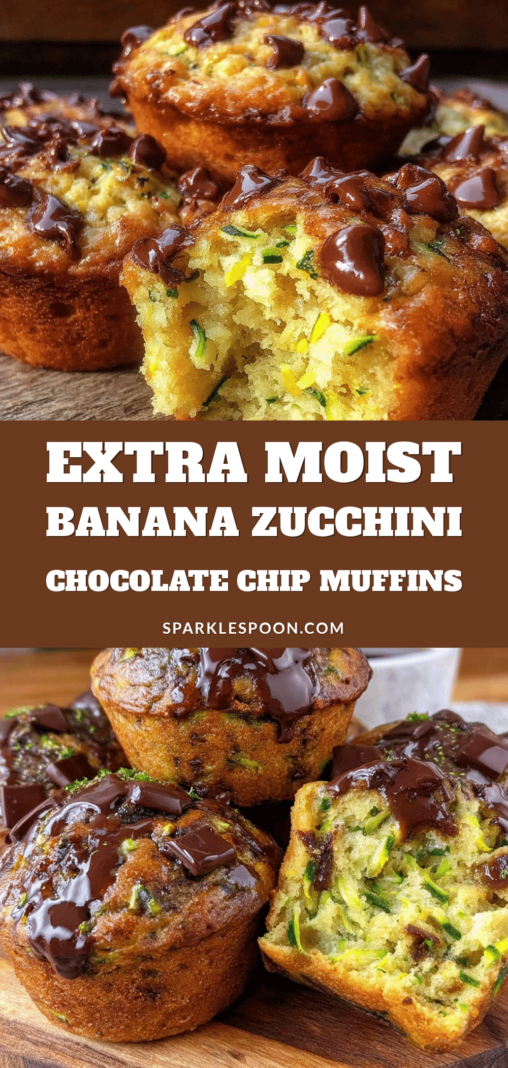 banana zucchini chocolate chip muffins recipe