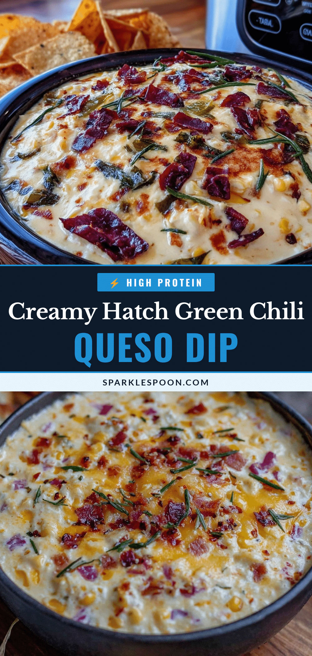 creamy hatch green chili queso dip recipe