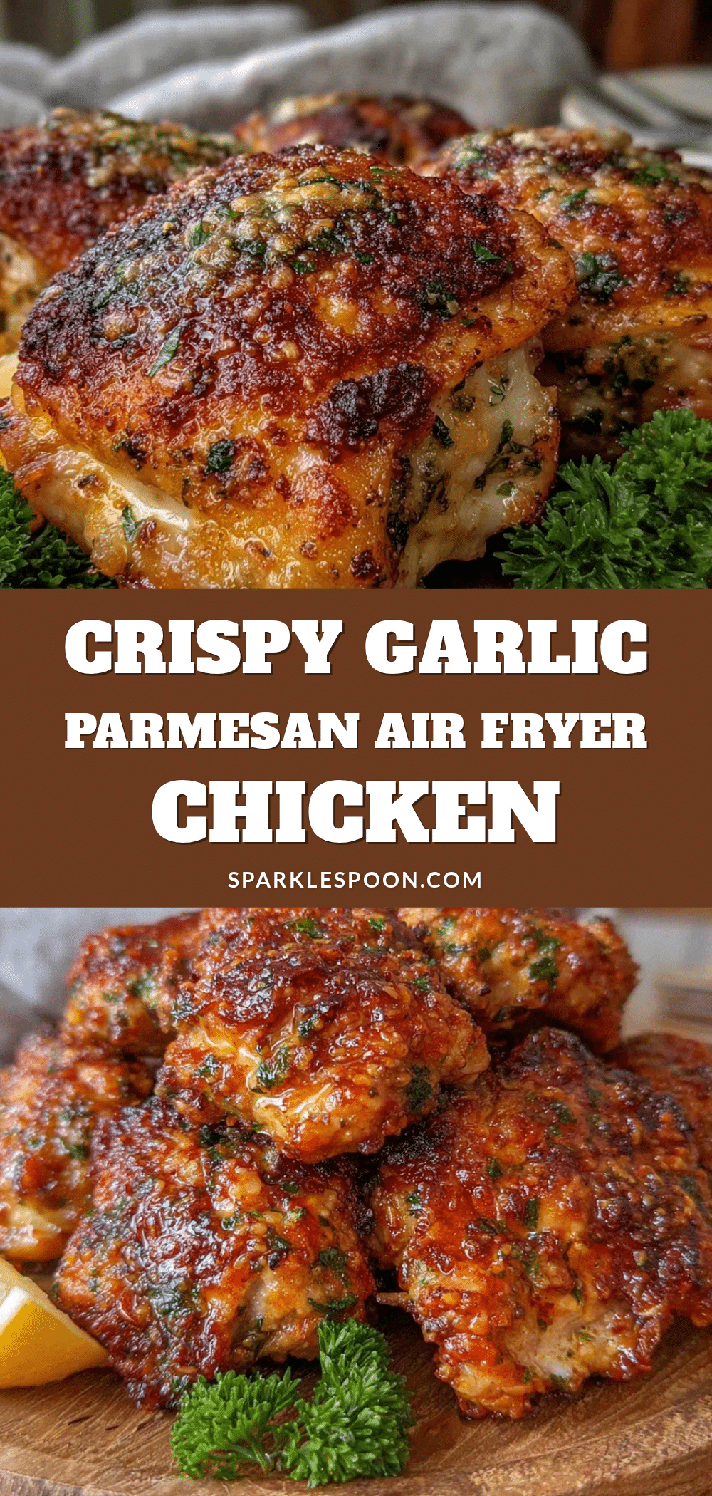 crispy garlic parmesan boneless chicken thighs recipe
