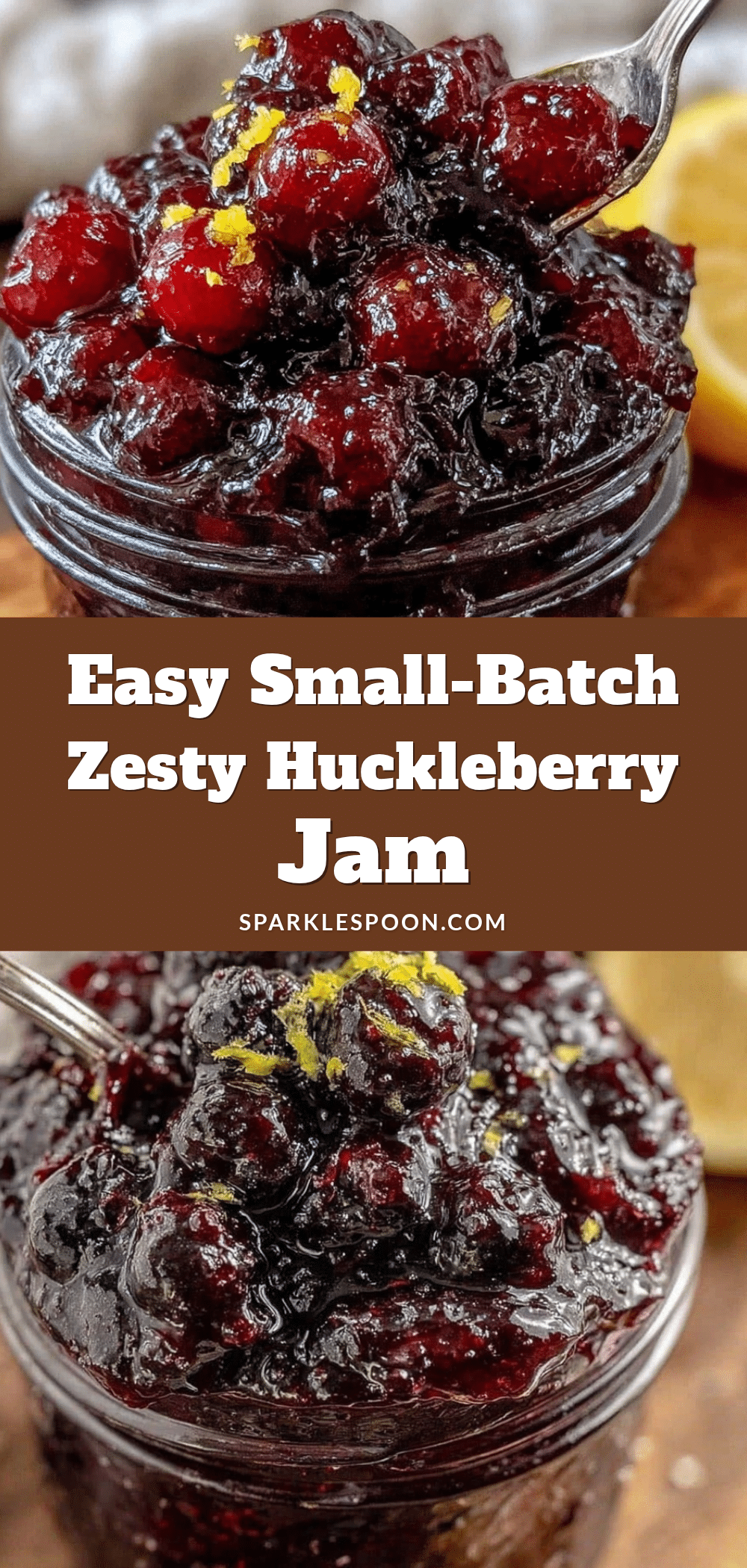 easy huckleberry jam with lemon zest recipe