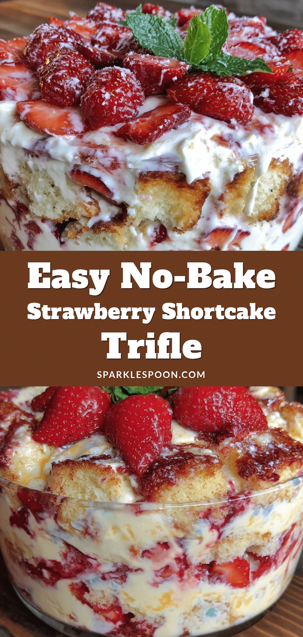 easy no-bake strawberry shortcake trifle recipe