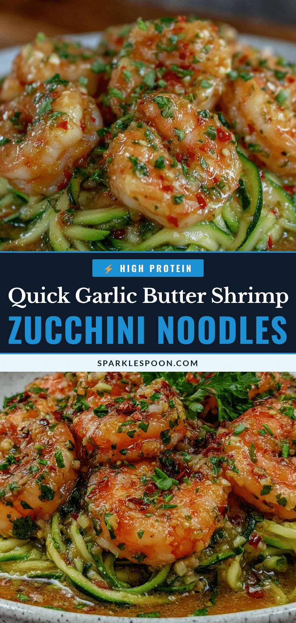 garlic butter shrimp zucchini noodles recipe