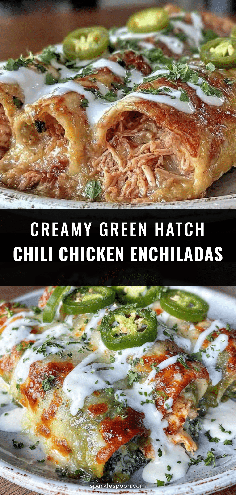 green Hatch chili chicken enchiladas recipe