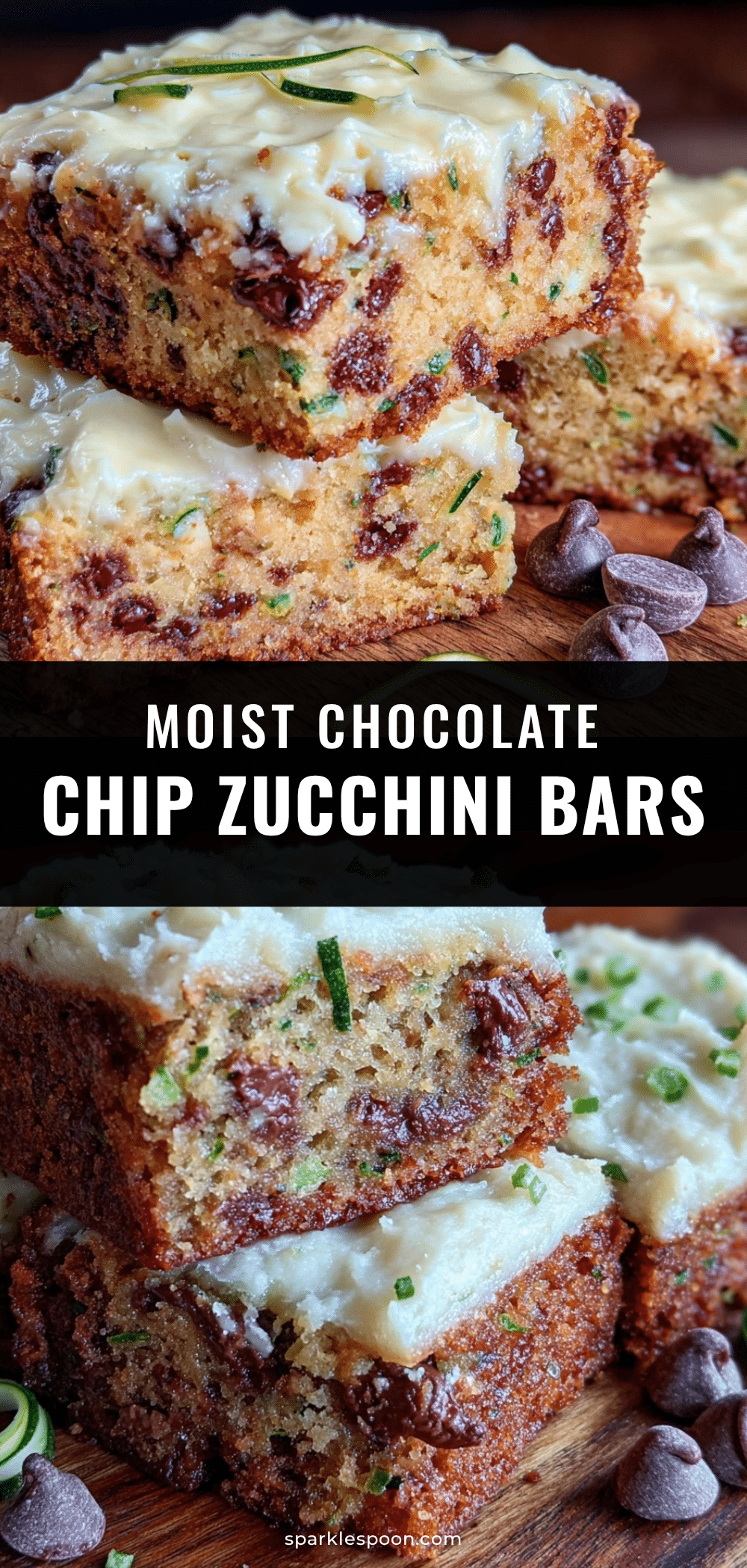 moist chocolate chip zucchini bars recipe