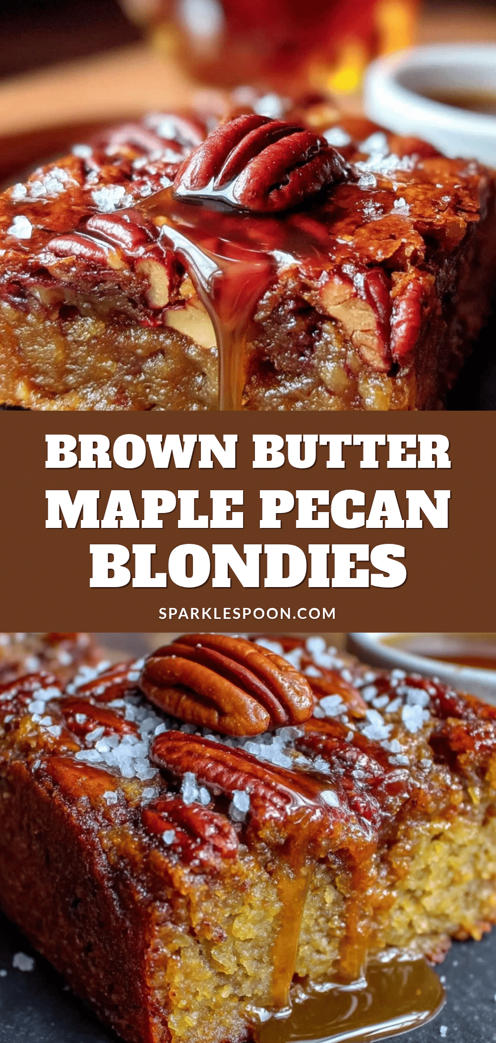 brown butter maple pecan blondies recipe