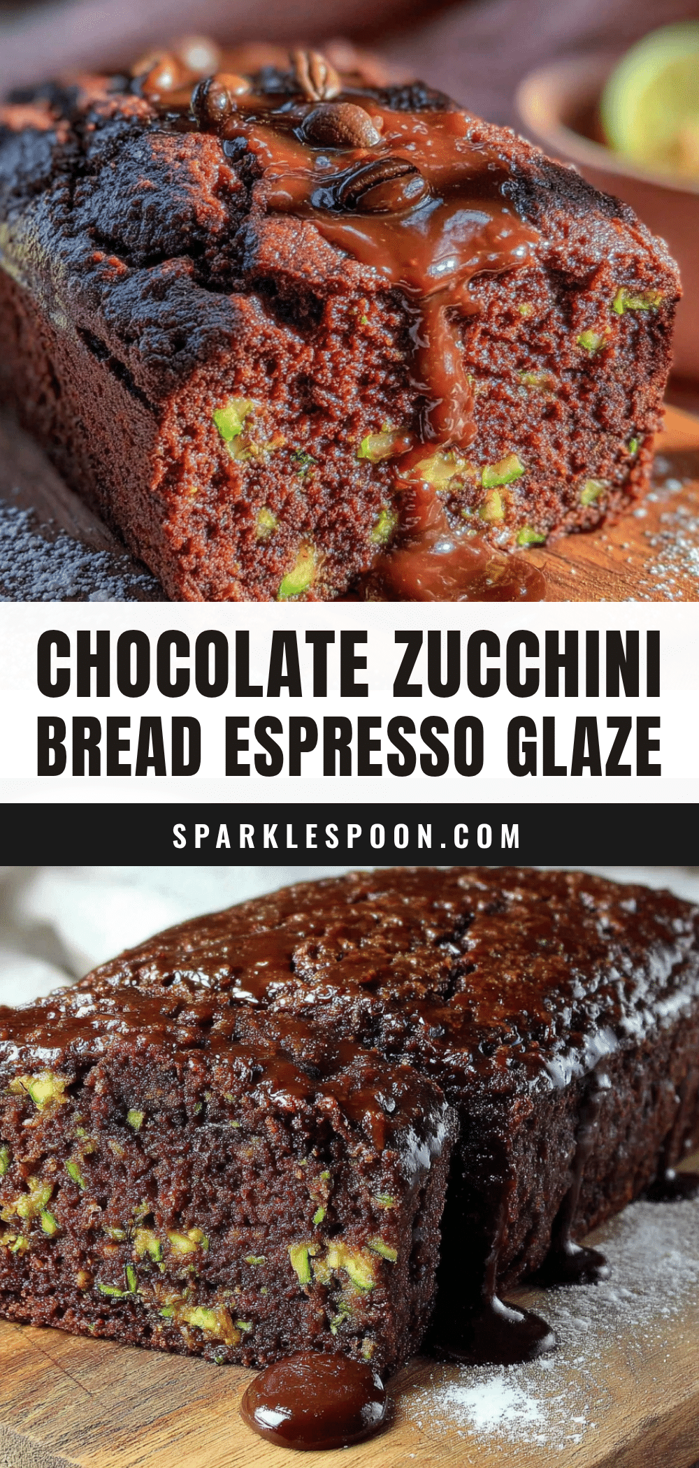 chocolate zucchini bread with espresso glaze recipe