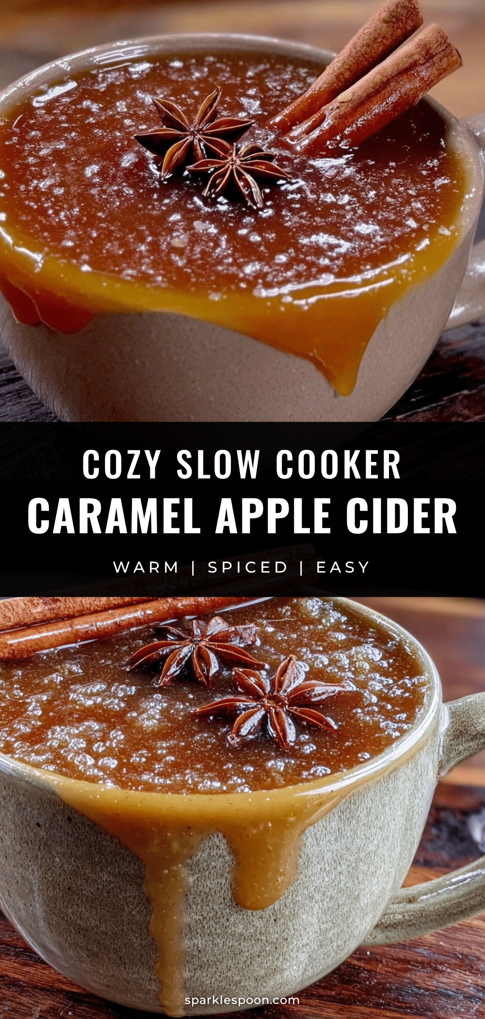 cozy slow cooker caramel apple cider recipe