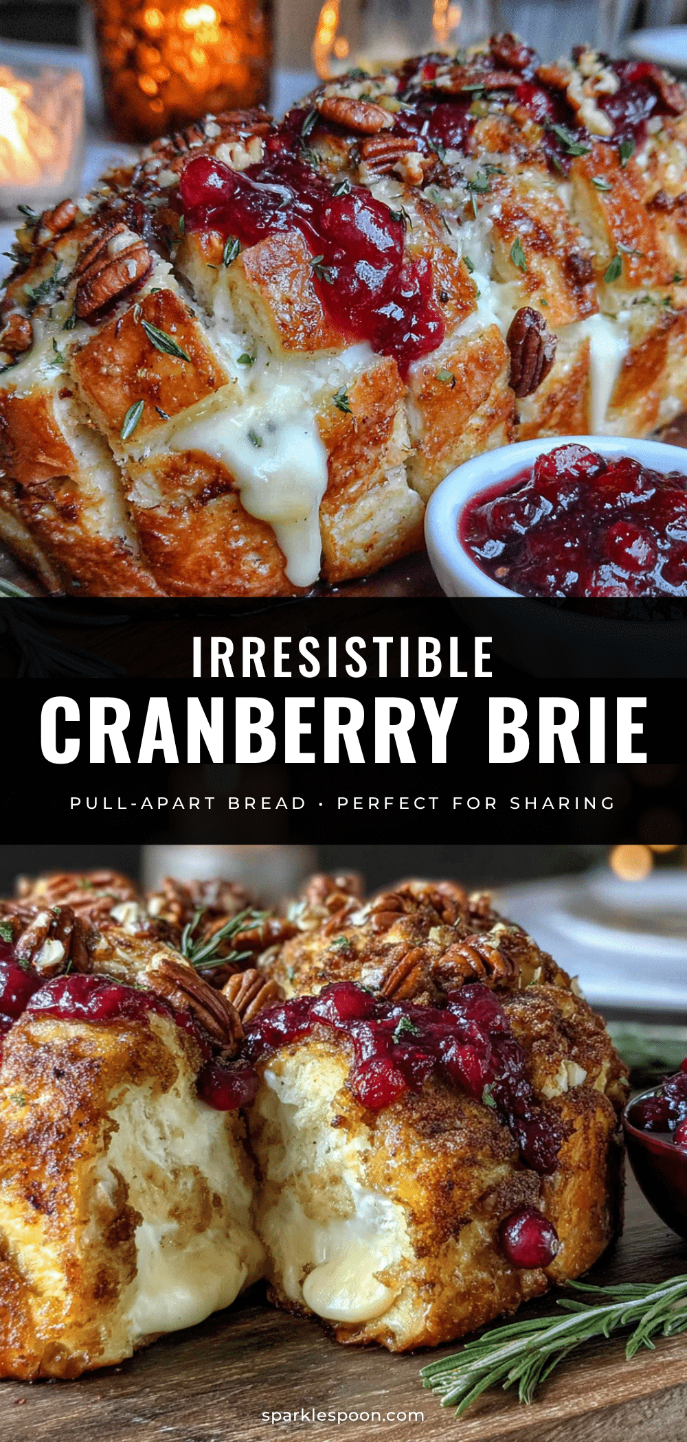 cranberry brie pull-apart bread recipe