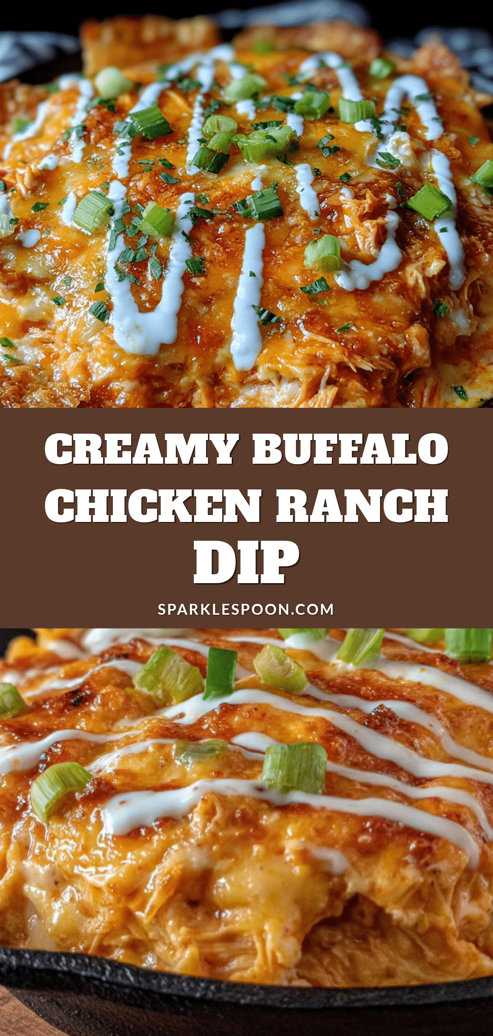 creamy buffalo chicken dip with ranch drizzle recipe