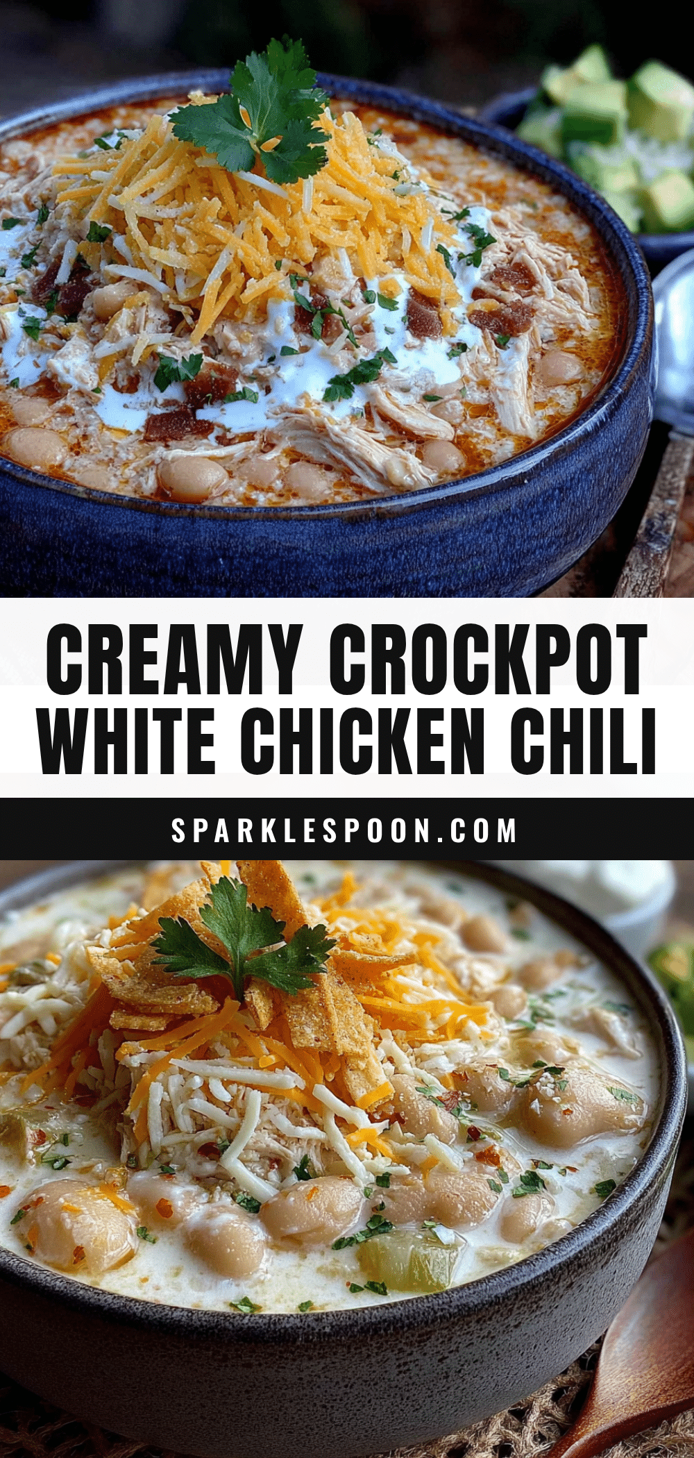 creamy crockpot white chicken chili recipe