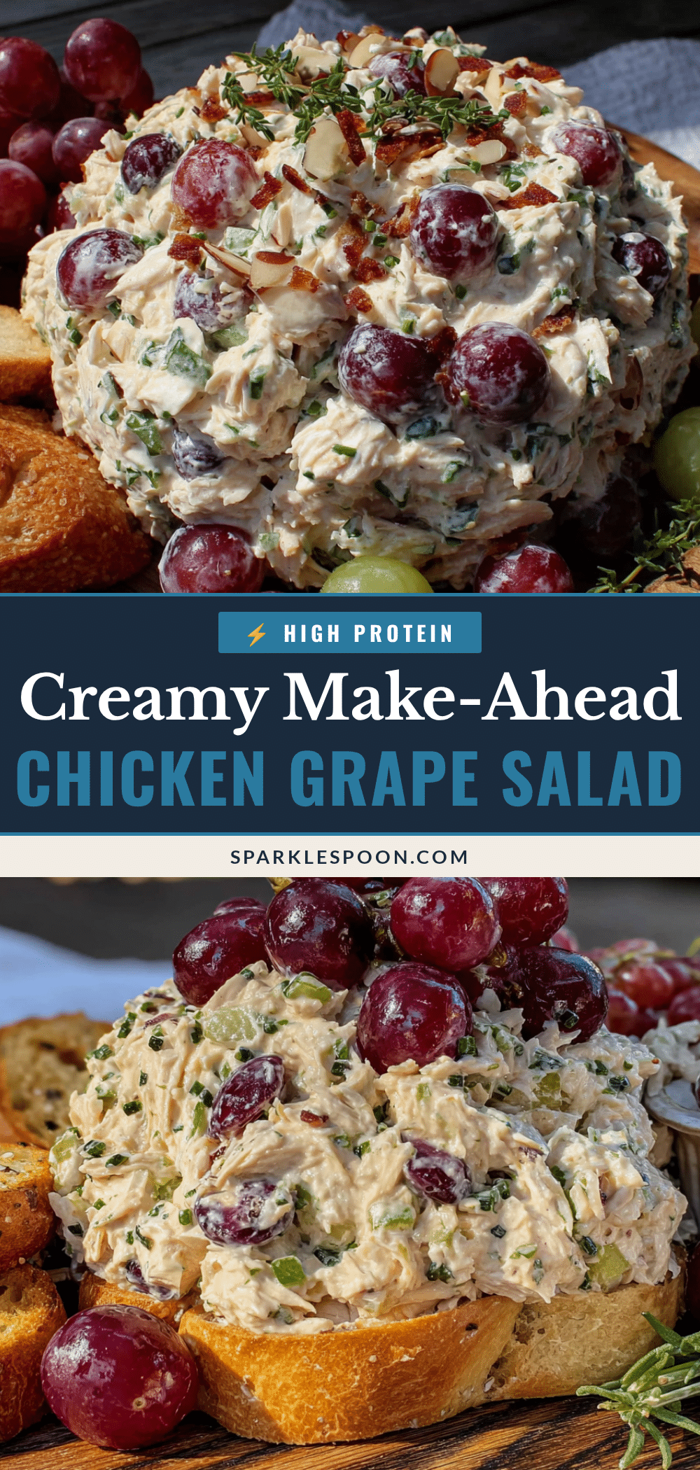 creamy make-ahead chicken salad with grapes recipe