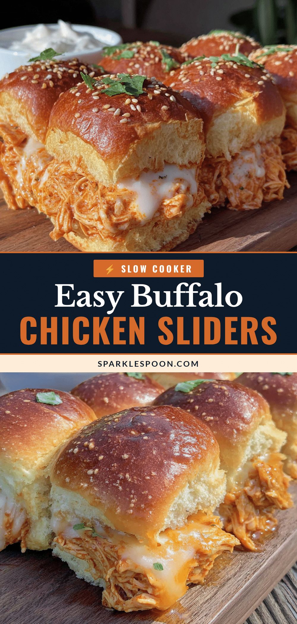 crockpot buffalo chicken sliders recipe