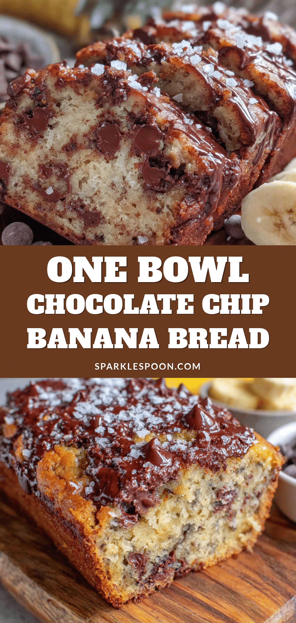 easy one-bowl banana bread with chocolate chips recipe