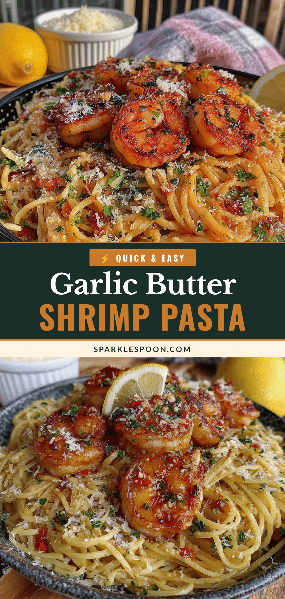 garlic butter shrimp pasta recipe