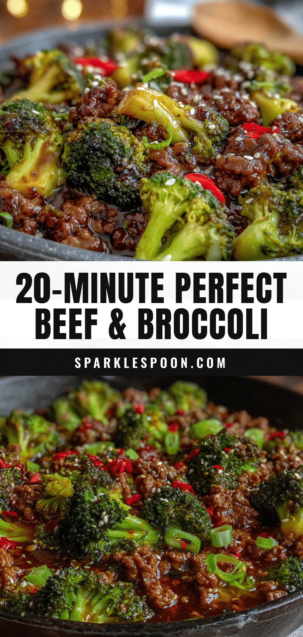 ground beef and broccoli skillet recipe
