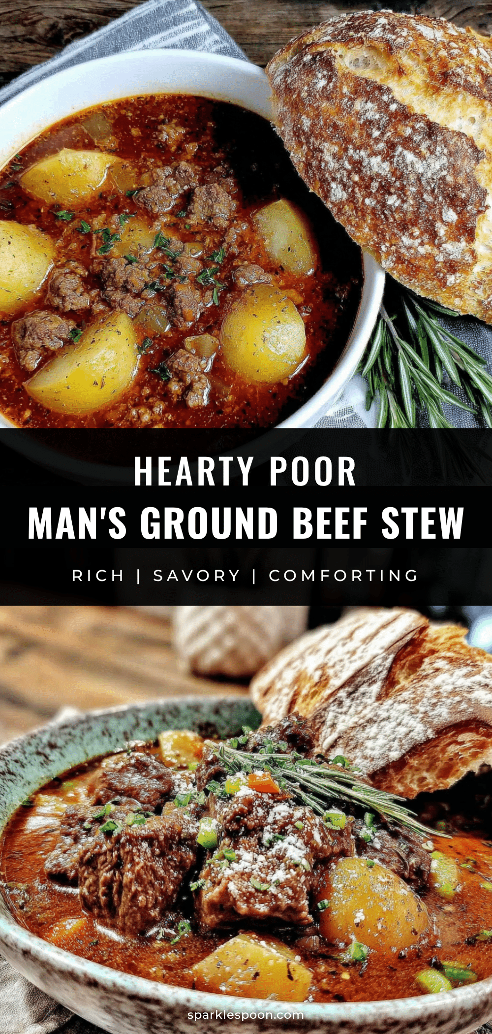 hearty poor mans stew with ground beef and potatoes recipe